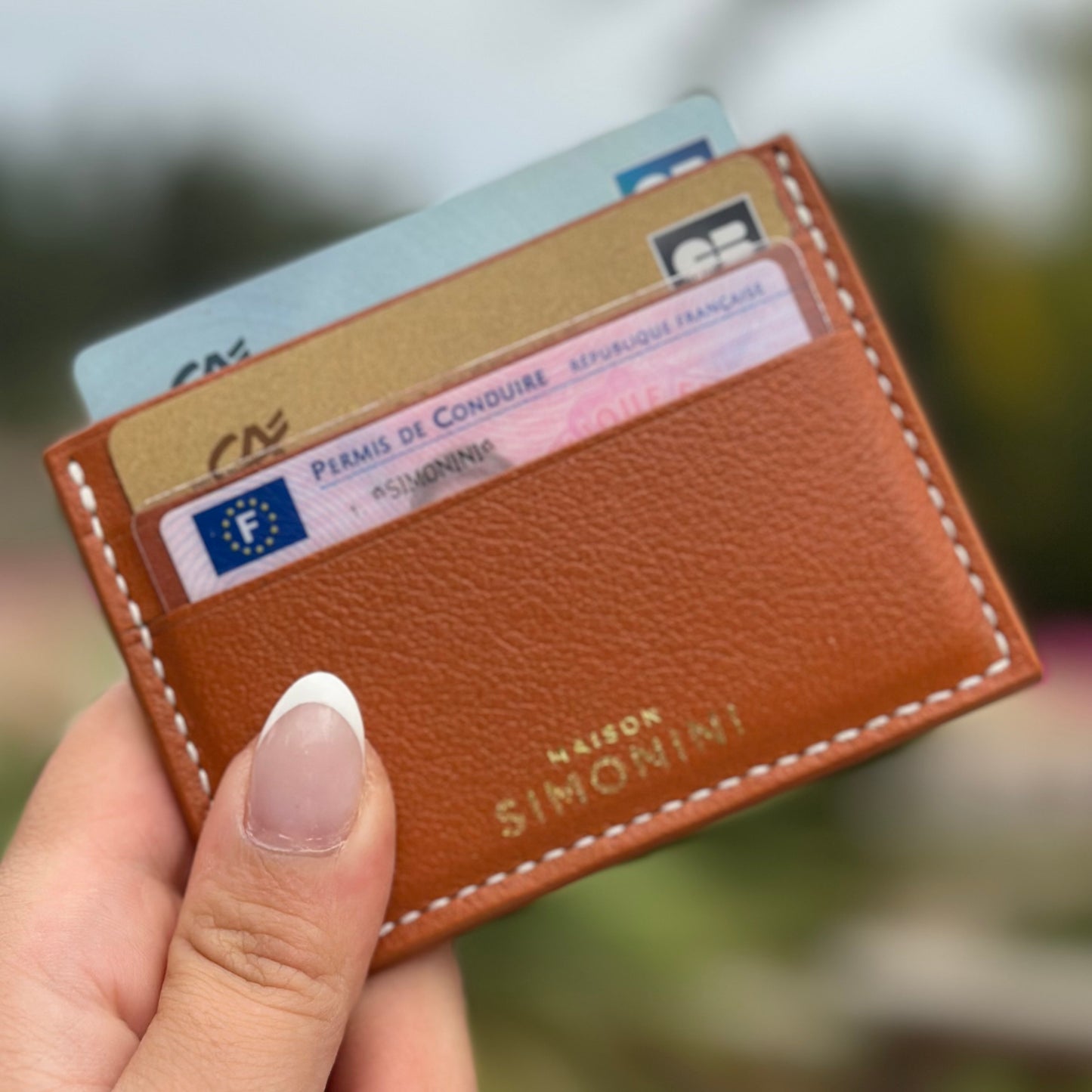 PORTE CARTES - MARRON