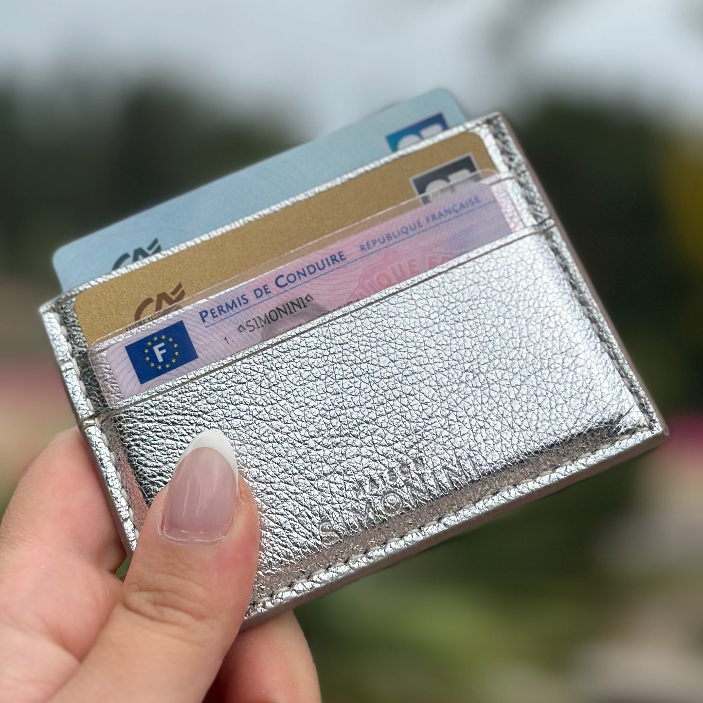 PORTE CARTES - ARGENTÉ