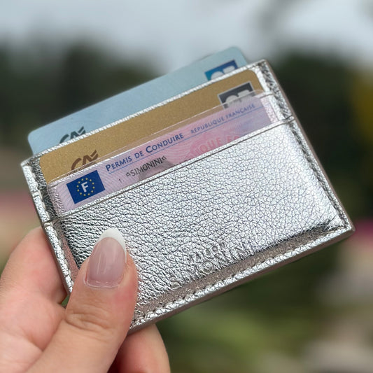 PORTE CARTES - ARGENTÉ