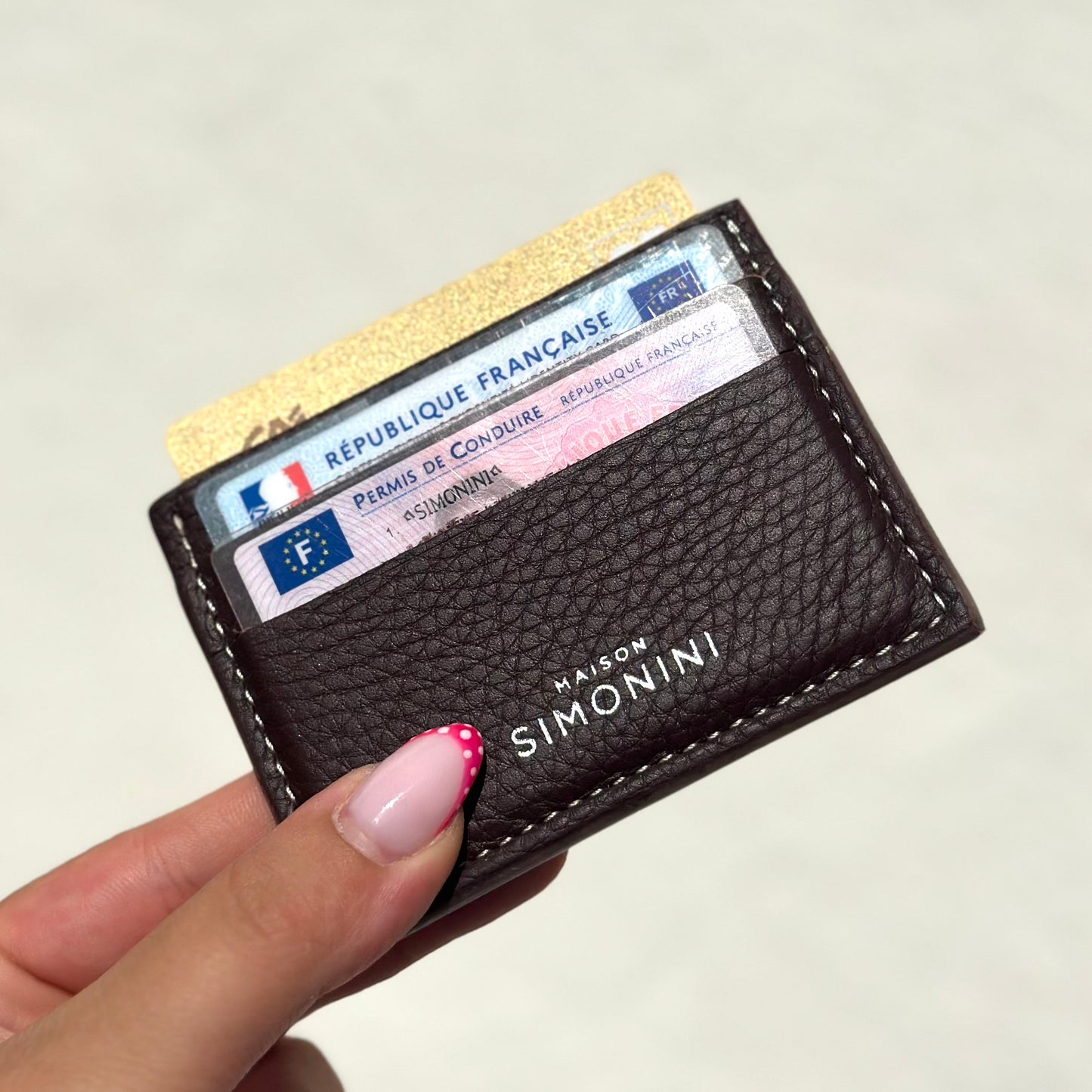 PORTE CARTES - MARRON CHOCOLAT