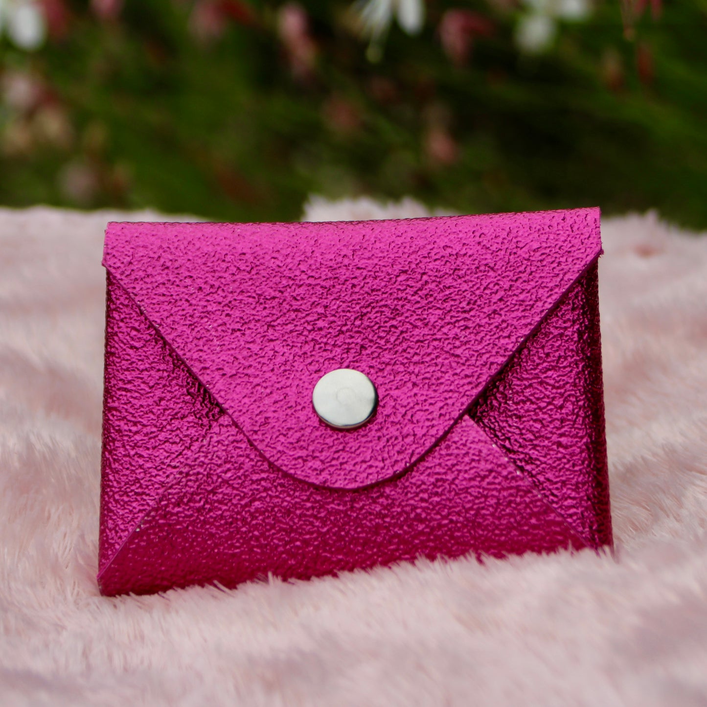 PORTE MONNAIE - ROSE METALISE