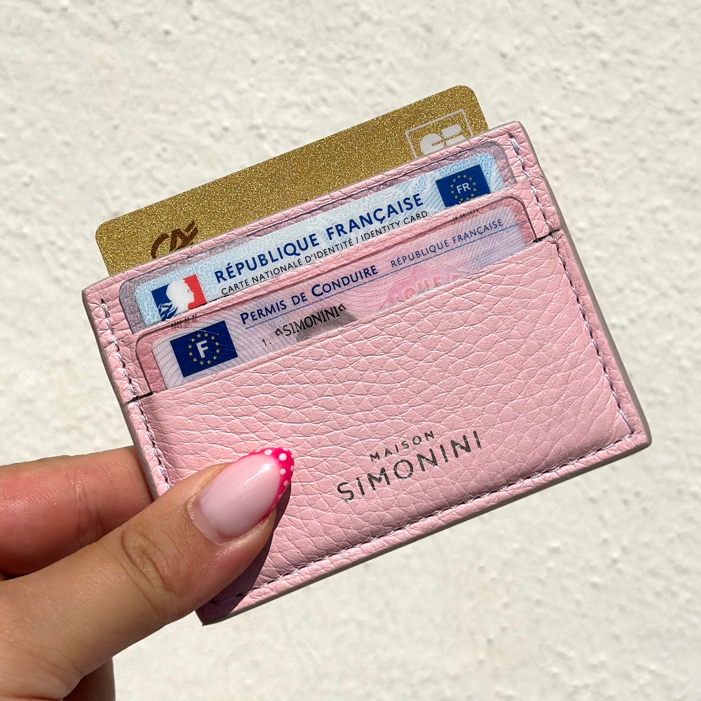 PORTE CARTES - ROSE CLAIR