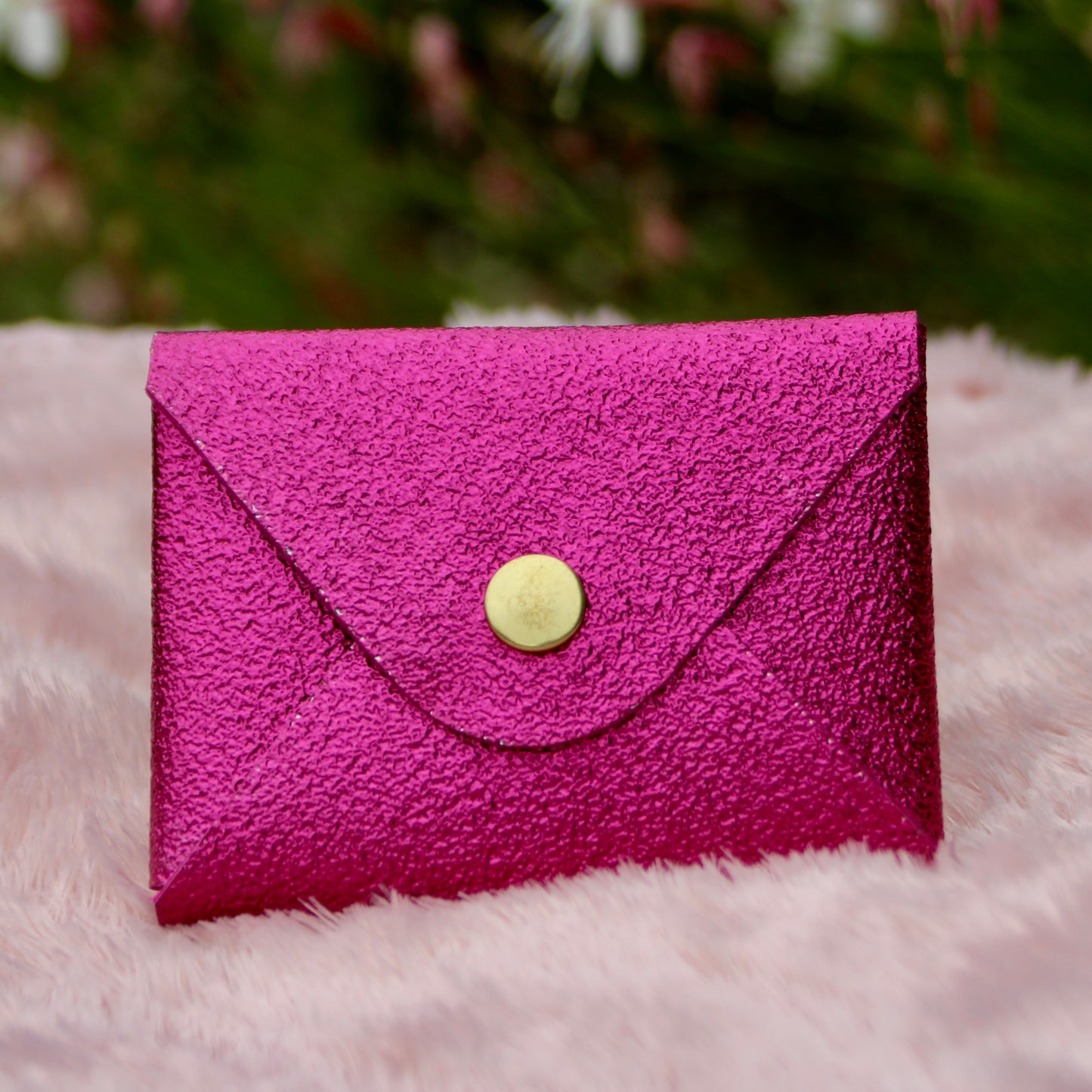PORTE MONNAIE - ROSE METALISE