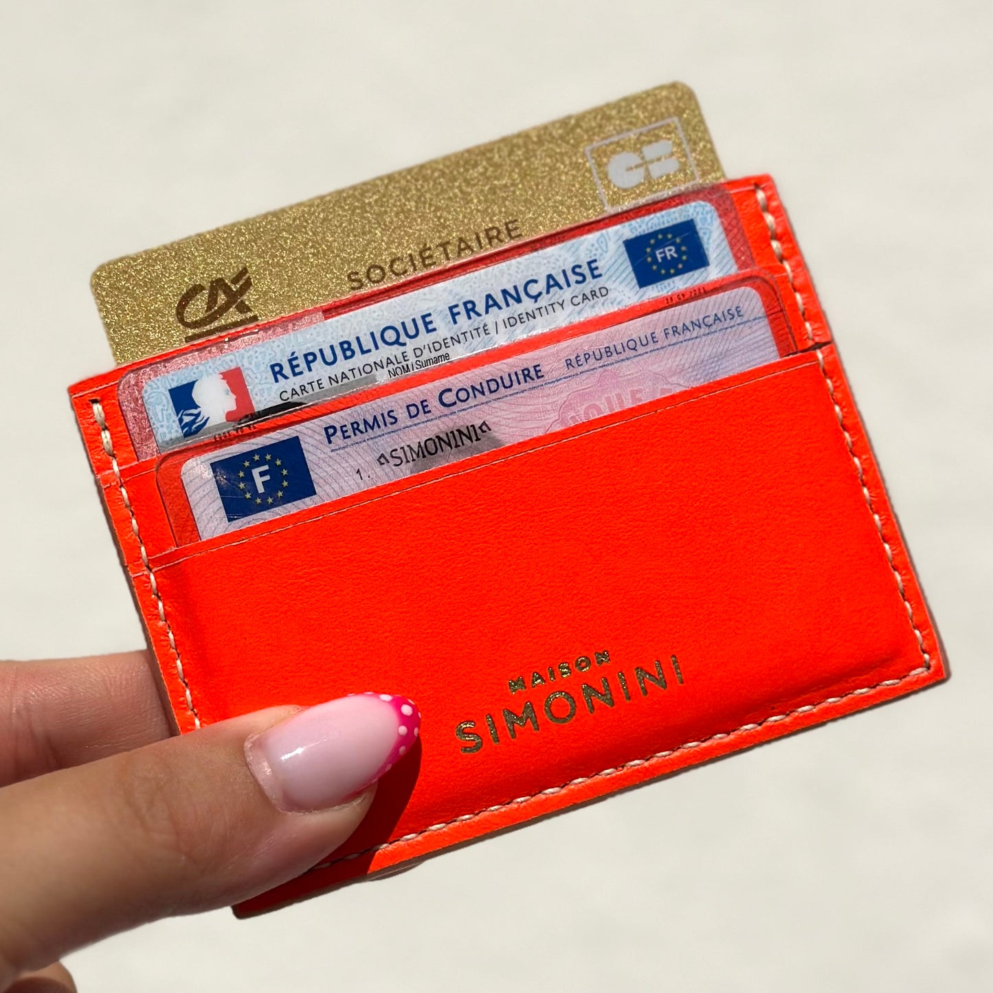 PORTE CARTES - ORANGE FLUO