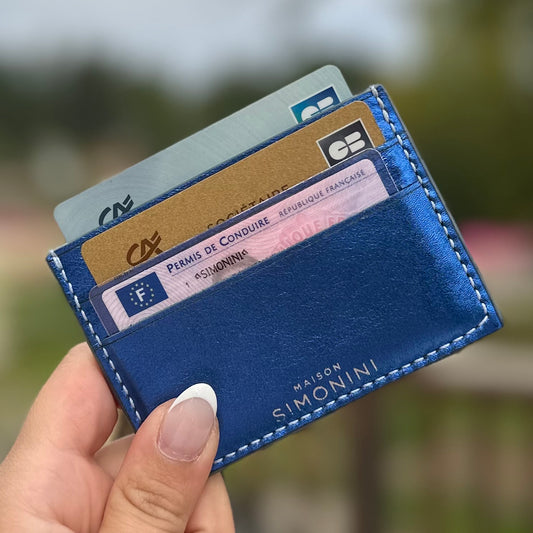 PORTE CARTES - BLEU ÉLECTRIQUE