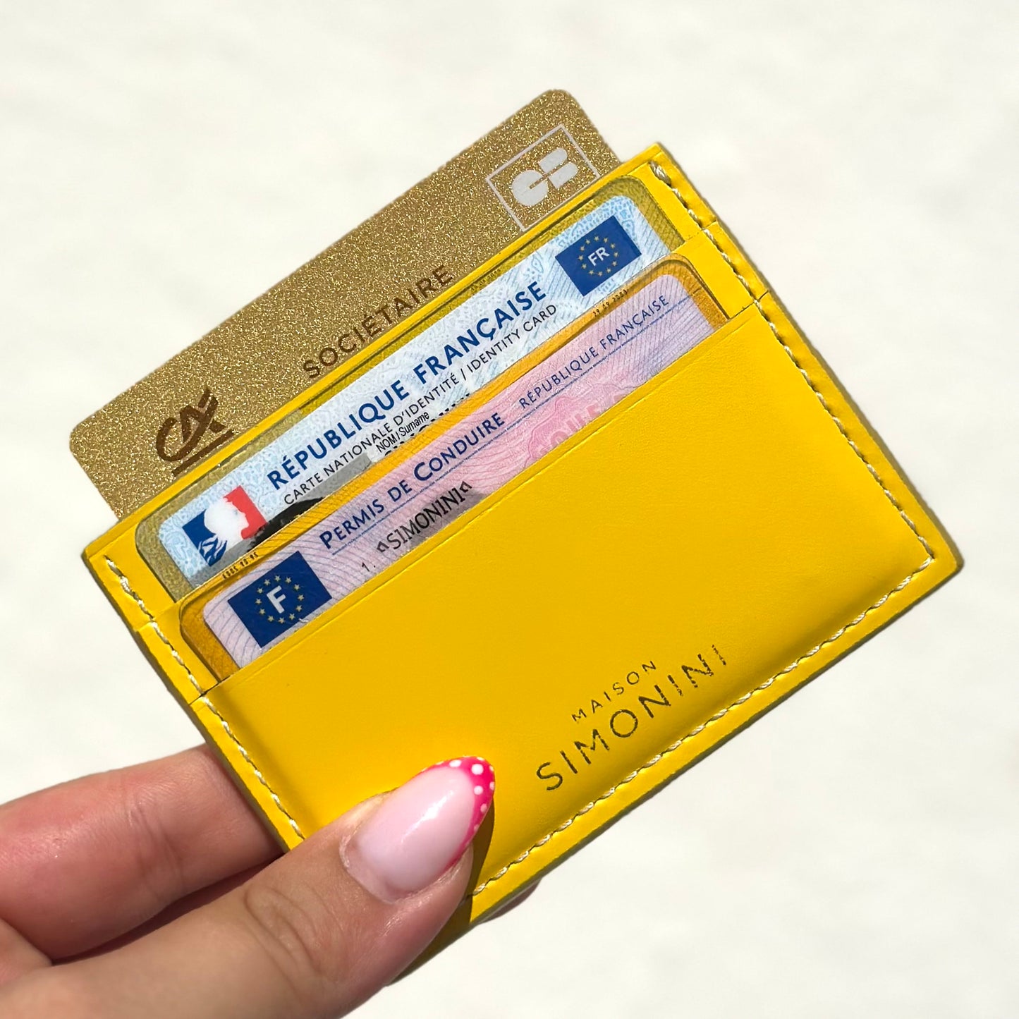 PORTE CARTES - JAUNE VIF