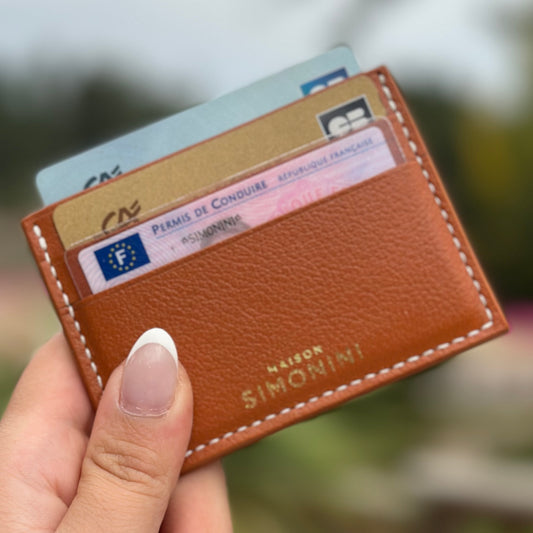 PORTE CARTES - MARRON