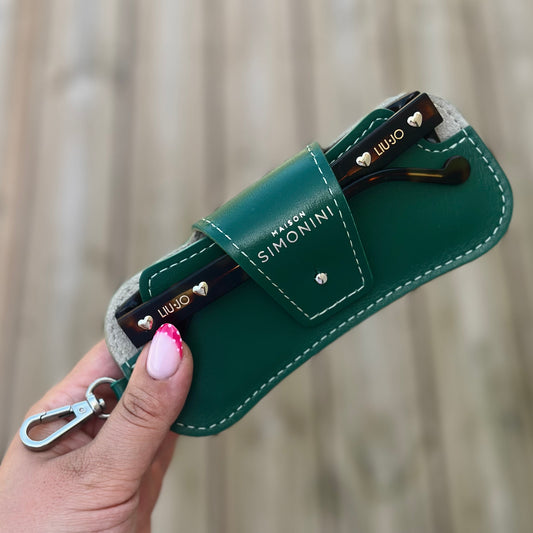 ÉTUI À LUNETTES - VERT FONCÉ