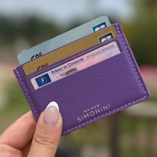 PORTE CARTES - VIOLET