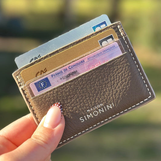 PORTE CARTES - TAUPE