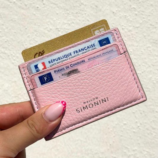 PORTE CARTES - ROSE CLAIR